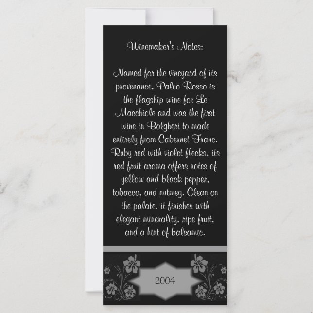 Vin-etiketten Vin Maker Notes (Framsida)