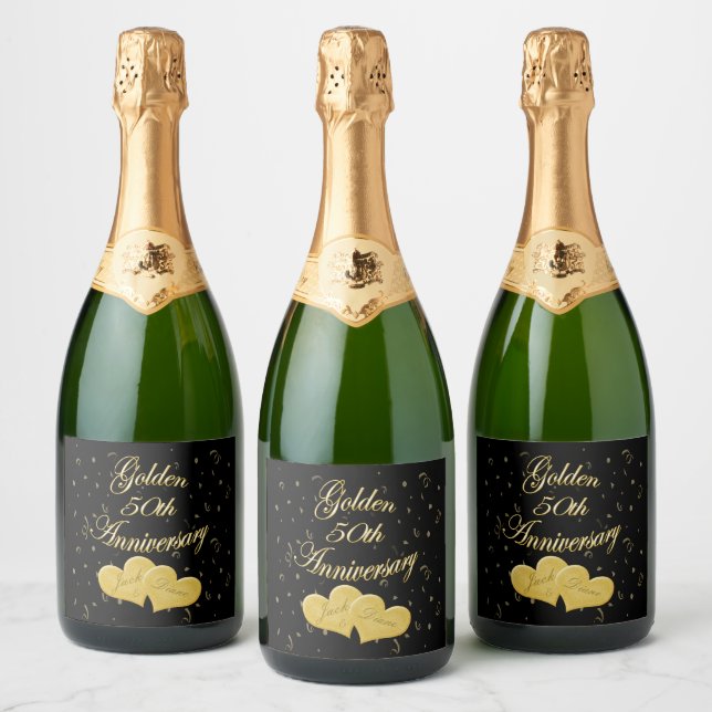 Vin-etiketter på gyllene femtioårsjubileum Personl (Flaskor)