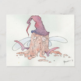 Vin fairy - vågrät av vykort för rumstemperatur