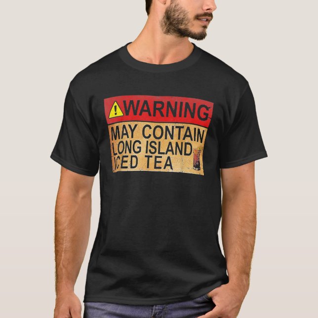 Vin får innehålla Long Island Iced Tea T Shirt (Framsida)
