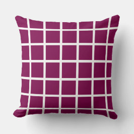 Vin färgad mönster med vitt gräns kudde