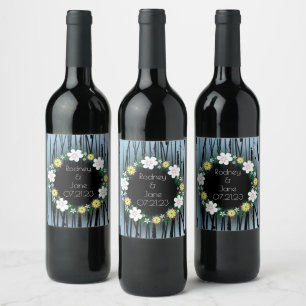 Vin Favoriter Personlig Flowers Frimärke Vinflaska Etikett