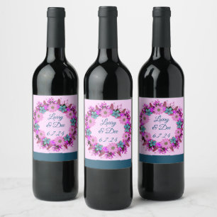 Vin Favoriter Personlig Flowers Frimärke Vinflaska Etikett