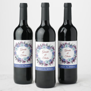 Vin Favoriter Personlig Flowers Frimärke Vinflaska Etikett