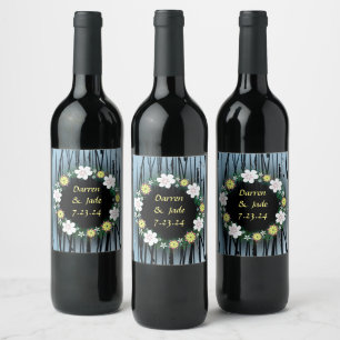 Vin Favoriter Personlig Flowers Frimärke Vinflaska Etikett