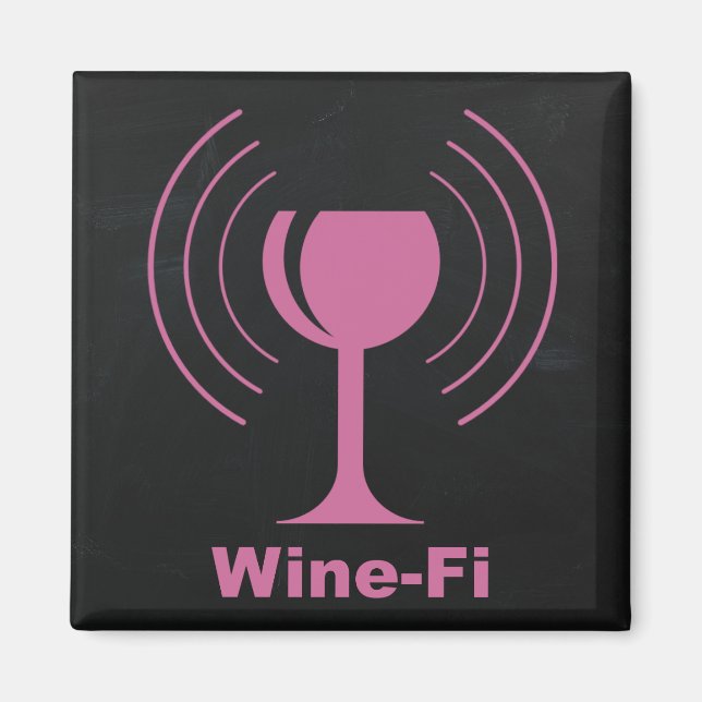 Vin-Fi Vin Älskare Humor Magnet (Framsidan)
