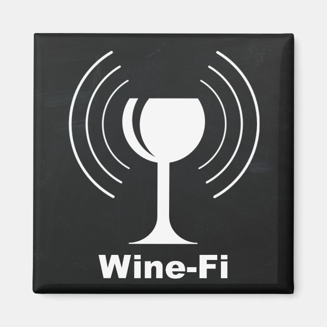 Vin-Fi Vin Älskare Humor Magnet (Framsidan)