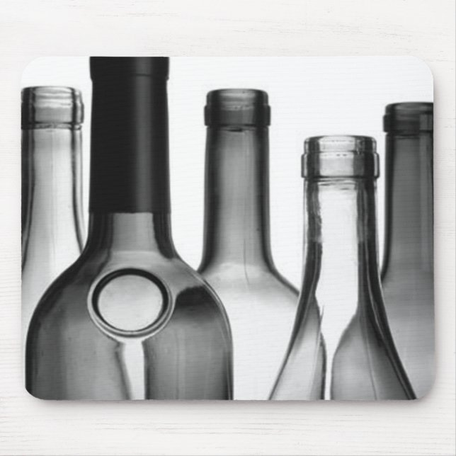 Vin Flaska Computer Mousepad Musmatta (Framsidan)