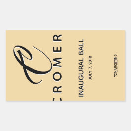 VIN FLASKA ETIKETT CHAMPAGNE INAUGURAL BOLL STICKE