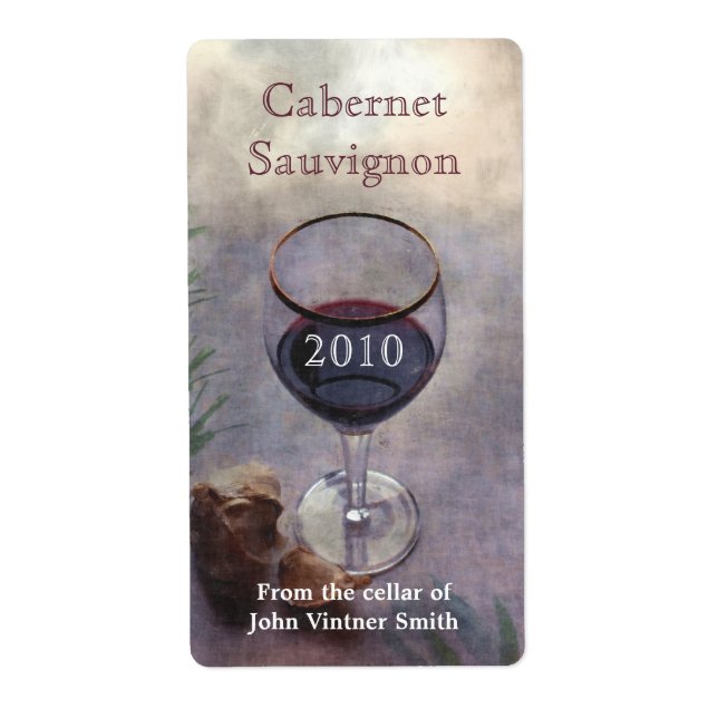 Vin flaska etikett fraktsedel (Framsidan)