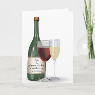 Vin Flaska födelsedag Kort