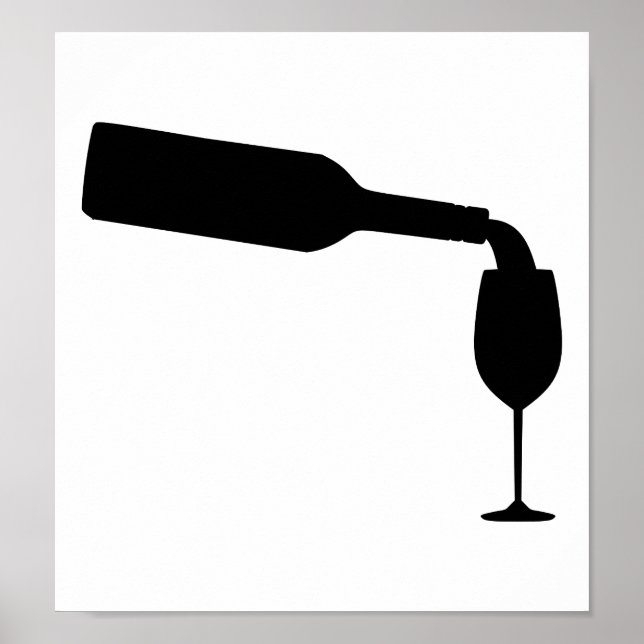 Vin flaska glas poster (Framsidan)