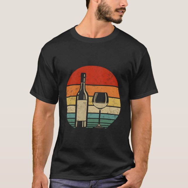 Vin Flaska-glasalkohol Pappa Mamma T Shirt (Framsida)