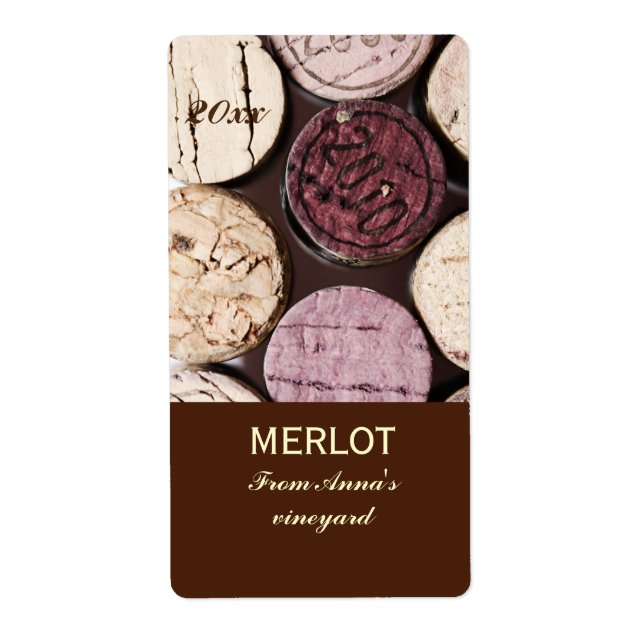 Vin flaska kork flaska fraktsedel (Framsidan)