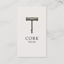 Vin Flaska Korkskruv Visitkort