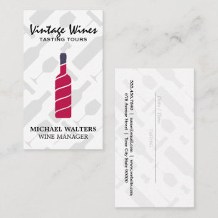 Vin Flaska Logotyp Maskiner Visitkort