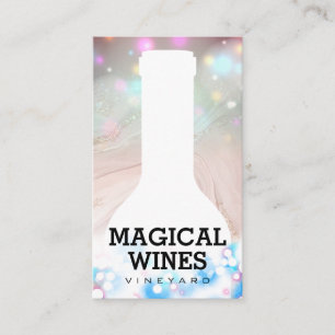 Vin Flaska   Magic Glow Bokeh Shimmer Visitkort