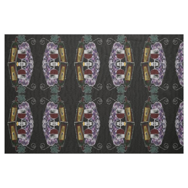 Vin Flaska n-druvor Tyg (Fat Quarter)