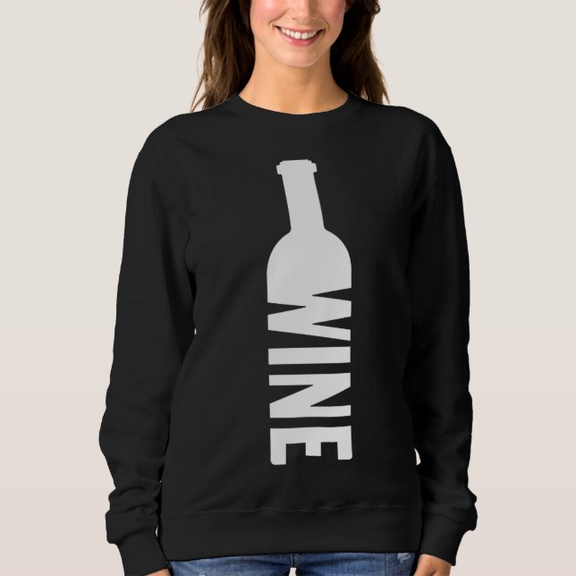 Vin Flaska och ett glas Vin T Shirt (Framsida)