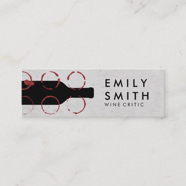 Vin Flaska och Mini Visitkort (Framsida)