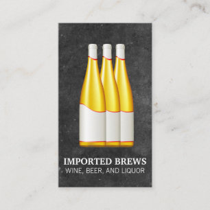 Vin Flaska och Slate Visitkort