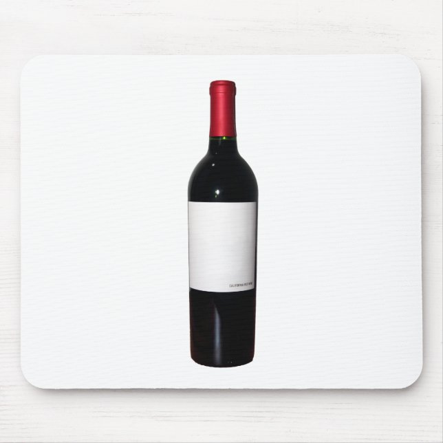Vin Flaska (tom etikett) Mousepad Musmatta (Framsidan)