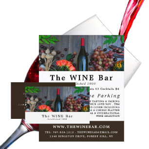 Vin Flaska Visning, Vin Pub/Winery/Winery Visitkort