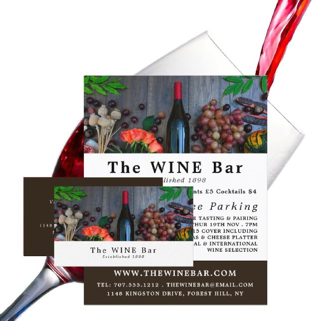 Vin Flaska Visning, Vin Pub/Winery/Winery Visitkort (Skapare uppladdad)