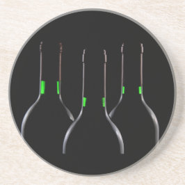 Vin Flaskor Black Sandstone Drink Underlägg