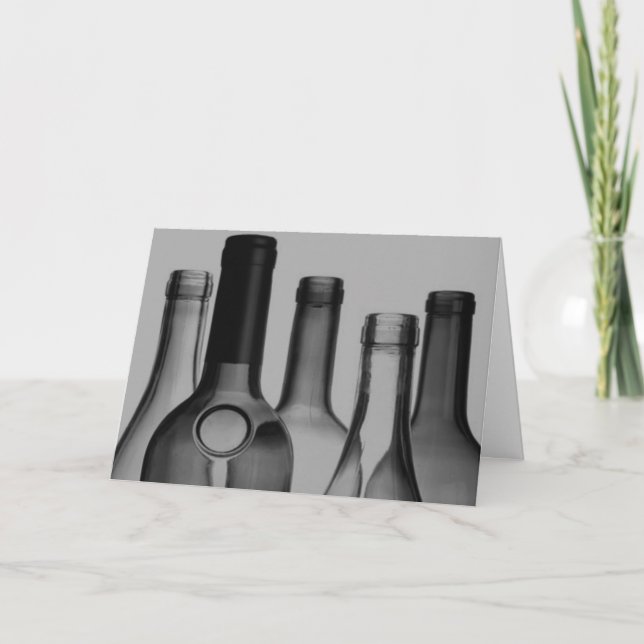 Vin Flaskor-hälsningskort Kort (Framsida)