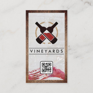Vin Flaskor Logotyp Marble QR-kod Visitkort