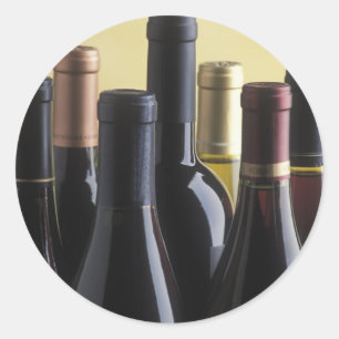 vin flaskor runt klistermärke