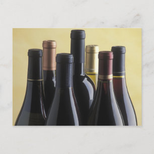 Vin Flaskor Vykort