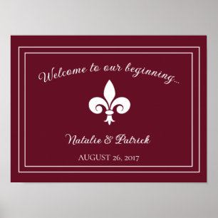 Vin Fleur de Lis Bröllop Poster