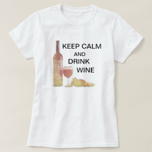 Vin för behållalugndrink t-shirt