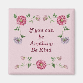 Vin för rosa och Lila Blommigt Magnet