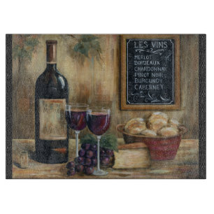 Vin för två exponeringsglas Cuttingboard