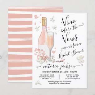 Vin före bröllopet Brunch & Bubbly Bröllopsfest Inbjudningar