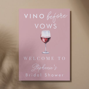 Vin före löften Rosa bröllopsfest välkomna Poster