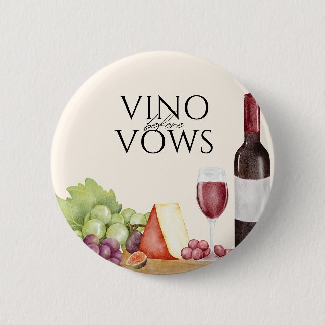 Vin före Vänner Charkuteribord Bröllopsfest Knapp (Framsida)