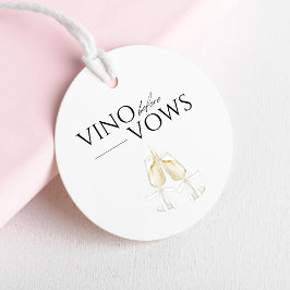 Vin före Vigar Vitt Blommig Bröllopsfest Gåvor Etiketter