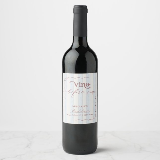 Vin före Vigseln Manus Systerbrudsfest Vinflaska Etikett (Framsida)