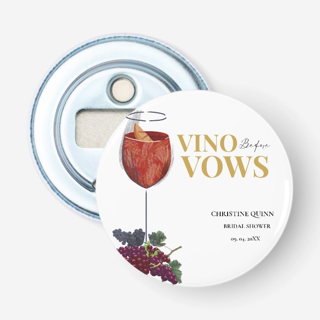 Vin före vigseln Vinprovande möhippa Flasköppnare (Framsidan)