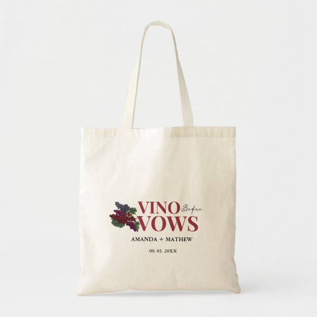 Vin före vigseln Vinprovning bröllopsfest Tygkasse (Framsidan)