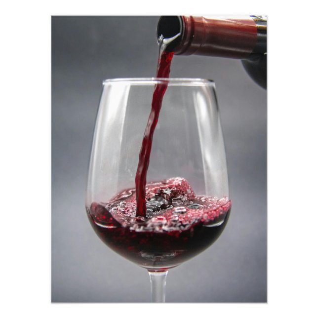 Vin från Flaska Fototryck (Framsidan)