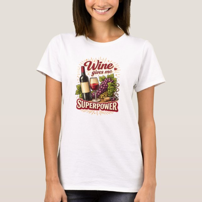 Vin Ger Mig Superkraft Rollig T-shirt (Framsida)