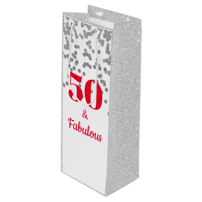 Vin Gift Bag - Milstolpe Silver (Framsidan Vinklad)