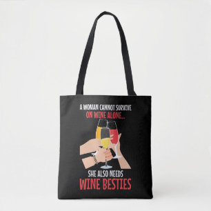 Vin Girlkompis Drinker Besties Diva Tygkasse