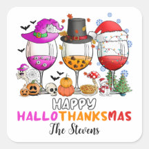 Vin Glas Glad Hallowthanksmas T-Shirt