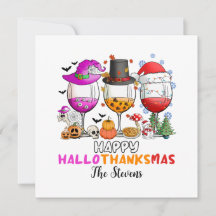 Vin Glas Glad Hallowthanksmas T-shirt